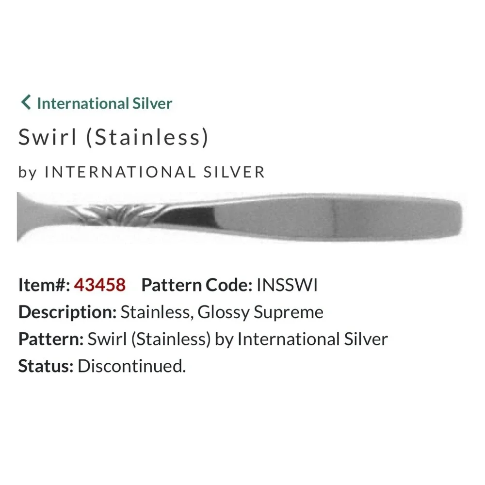International Silver Swirl Stainless Flatware 2 Dinner 3 Salad Forks 5pc Set USA